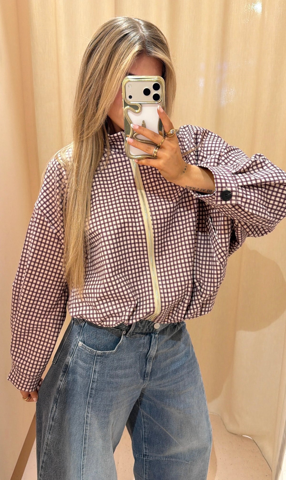 Jacket Jasmijn ruit bordeaux