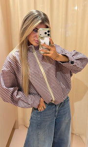 Jacket Jasmijn ruit bordeaux