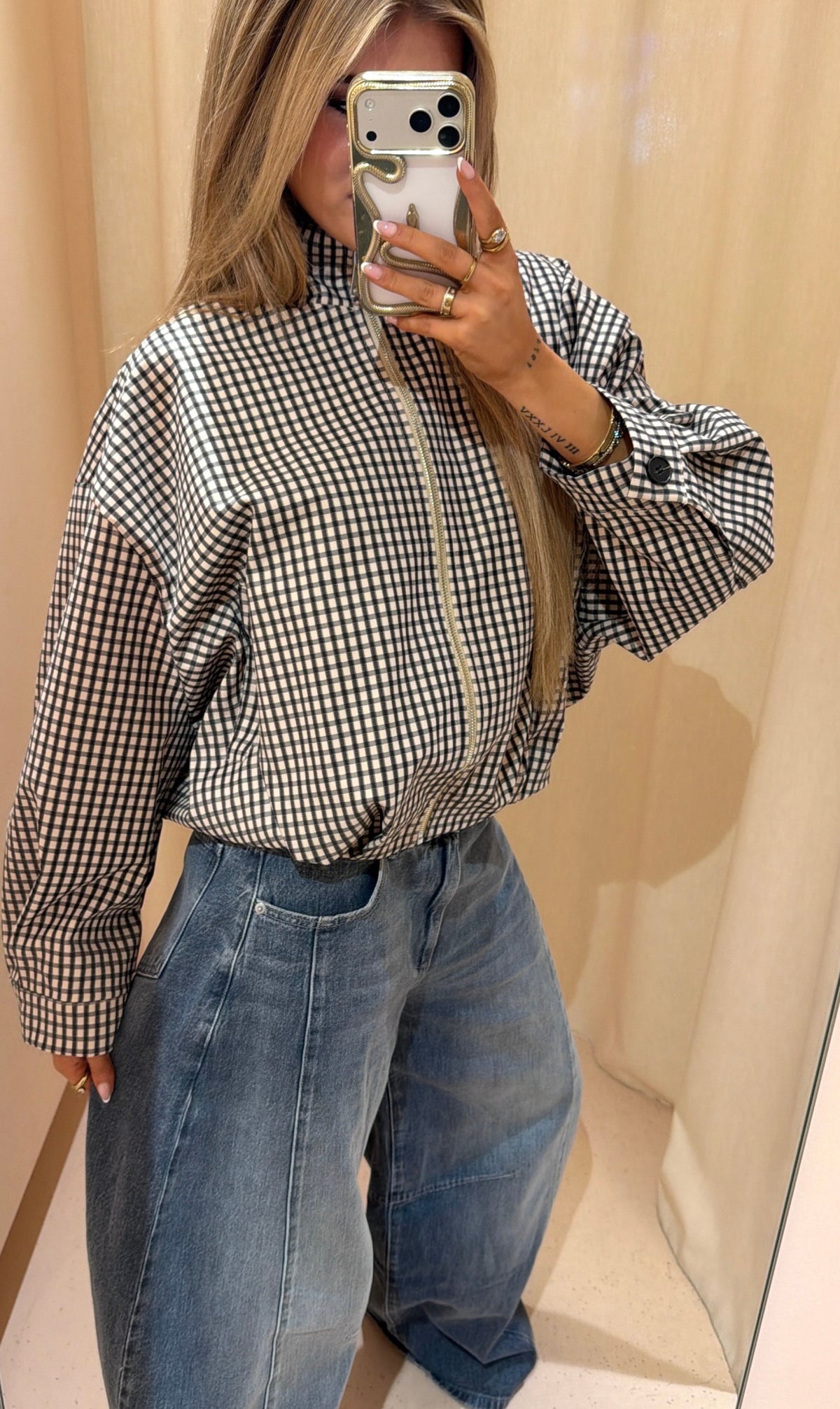 Jacket Jasmijn ruit zwart