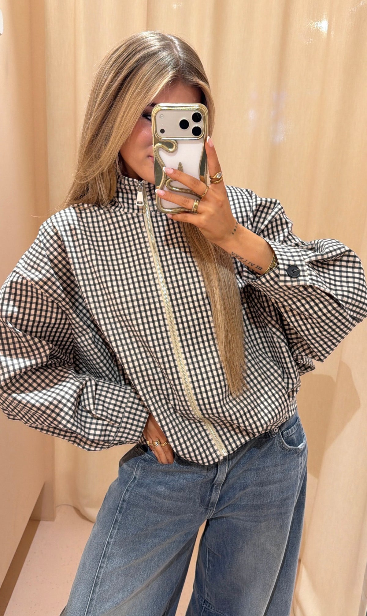 Jacket Jasmijn ruit zwart