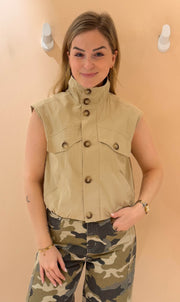 Jade gilet beige