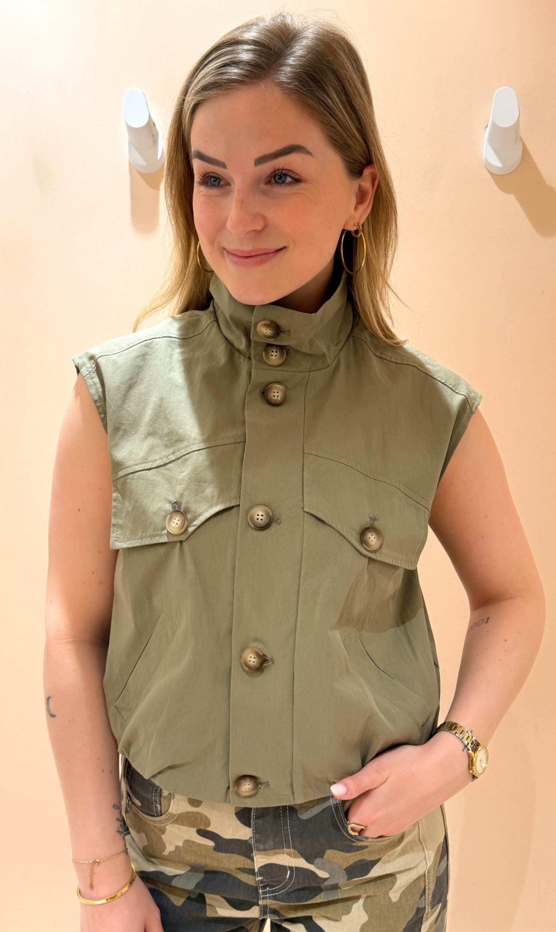 Jade gilet groen