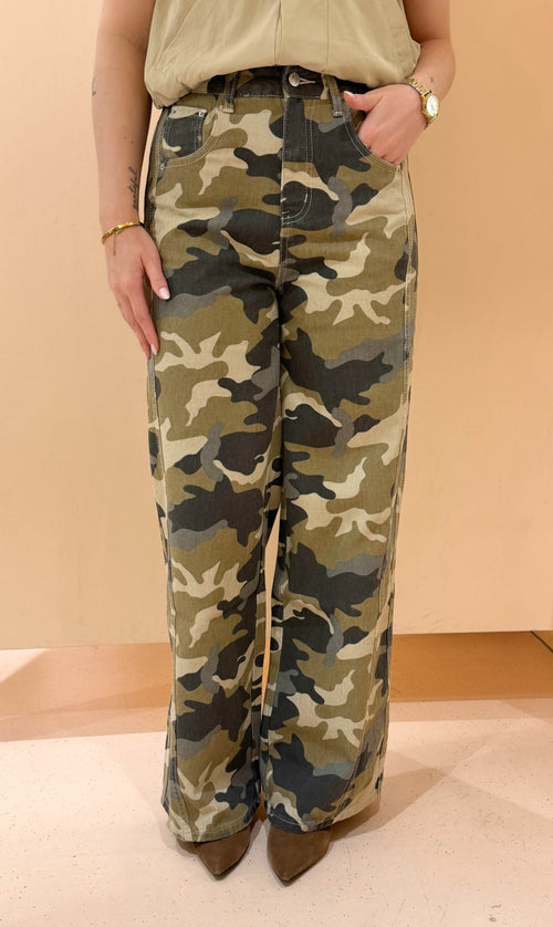 Emma camo stretch jeans