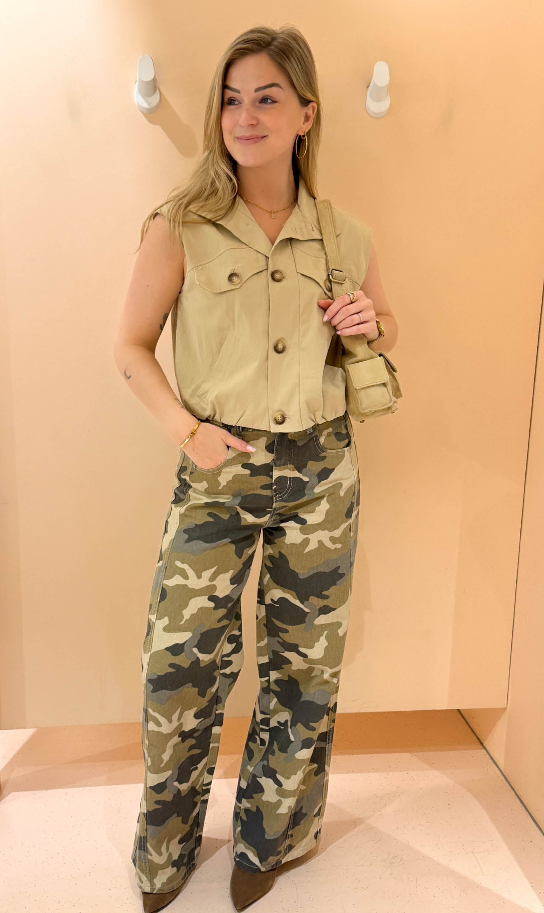 Emma camo stretch jeans