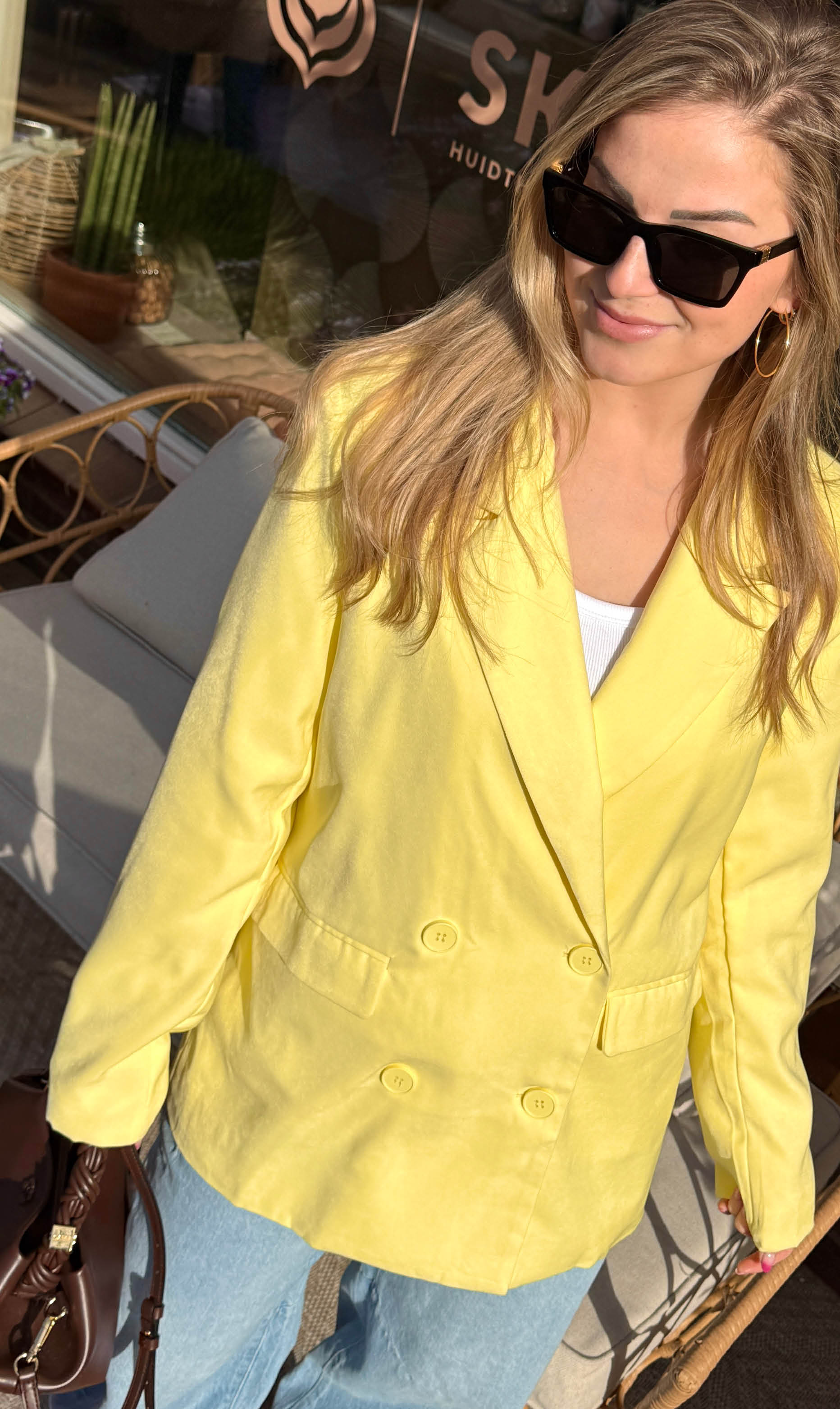 Blazer monique geel