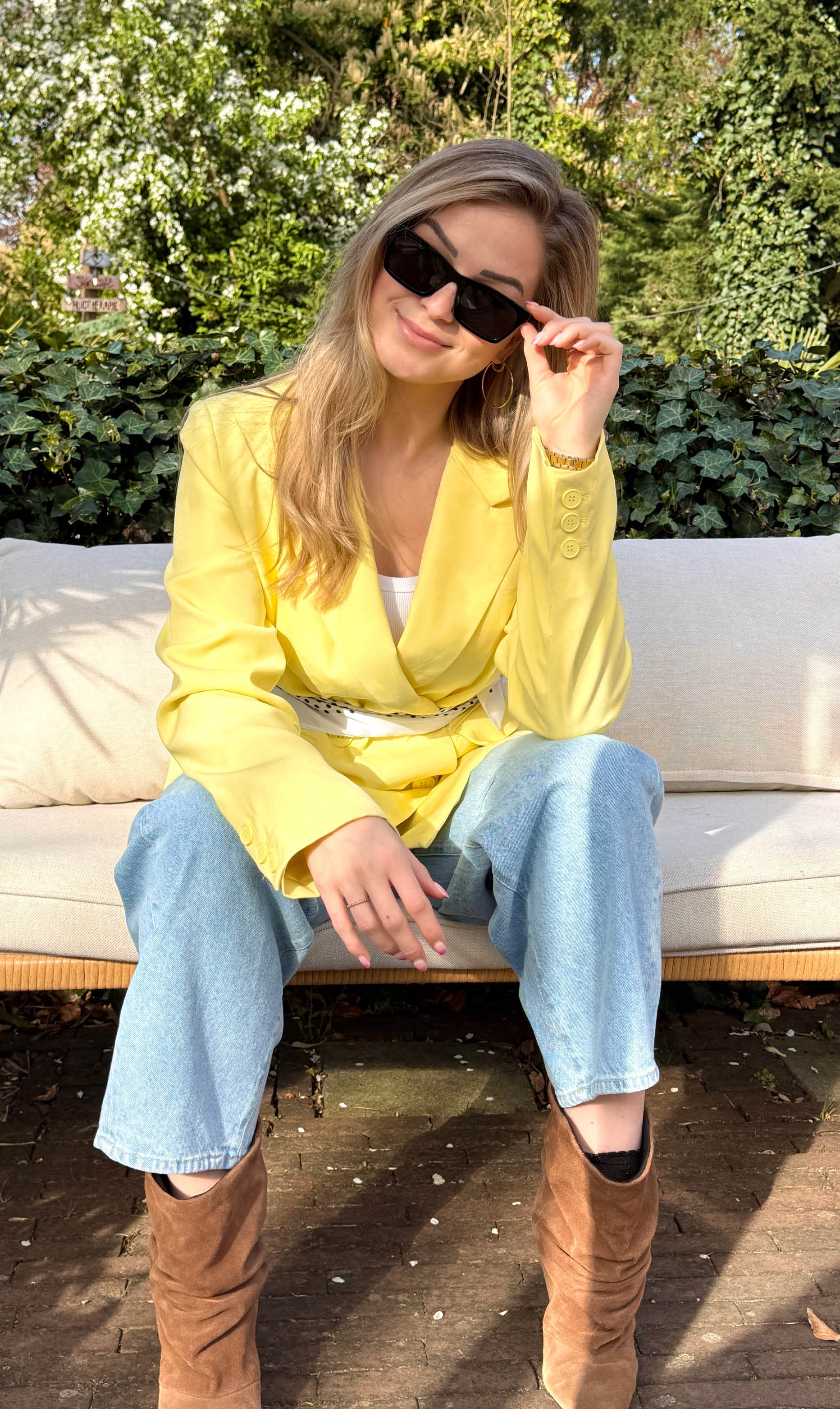 Blazer monique geel