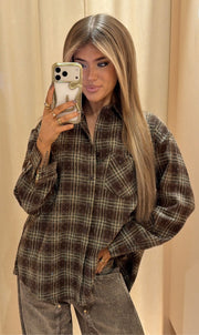 Blouse judith ruit bruin