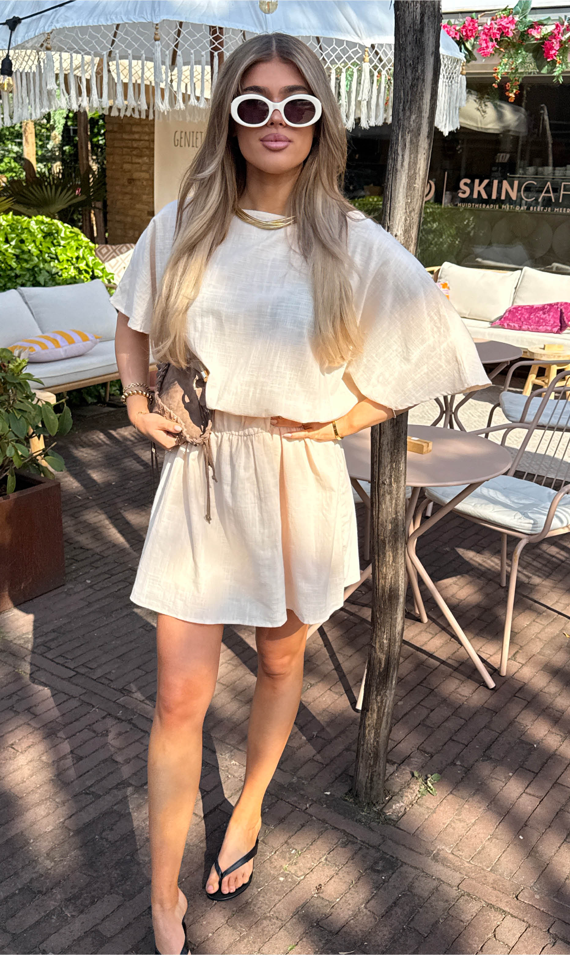 Amaya jurk beige