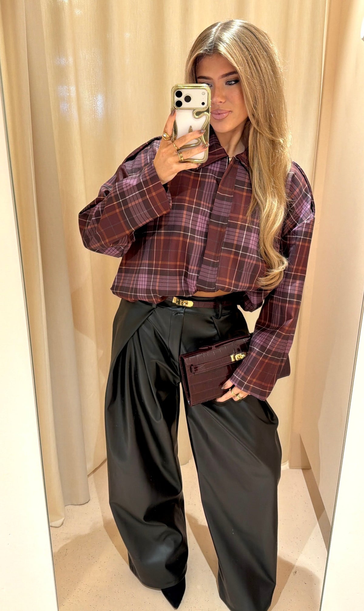 Jacket ruit Anouk roze