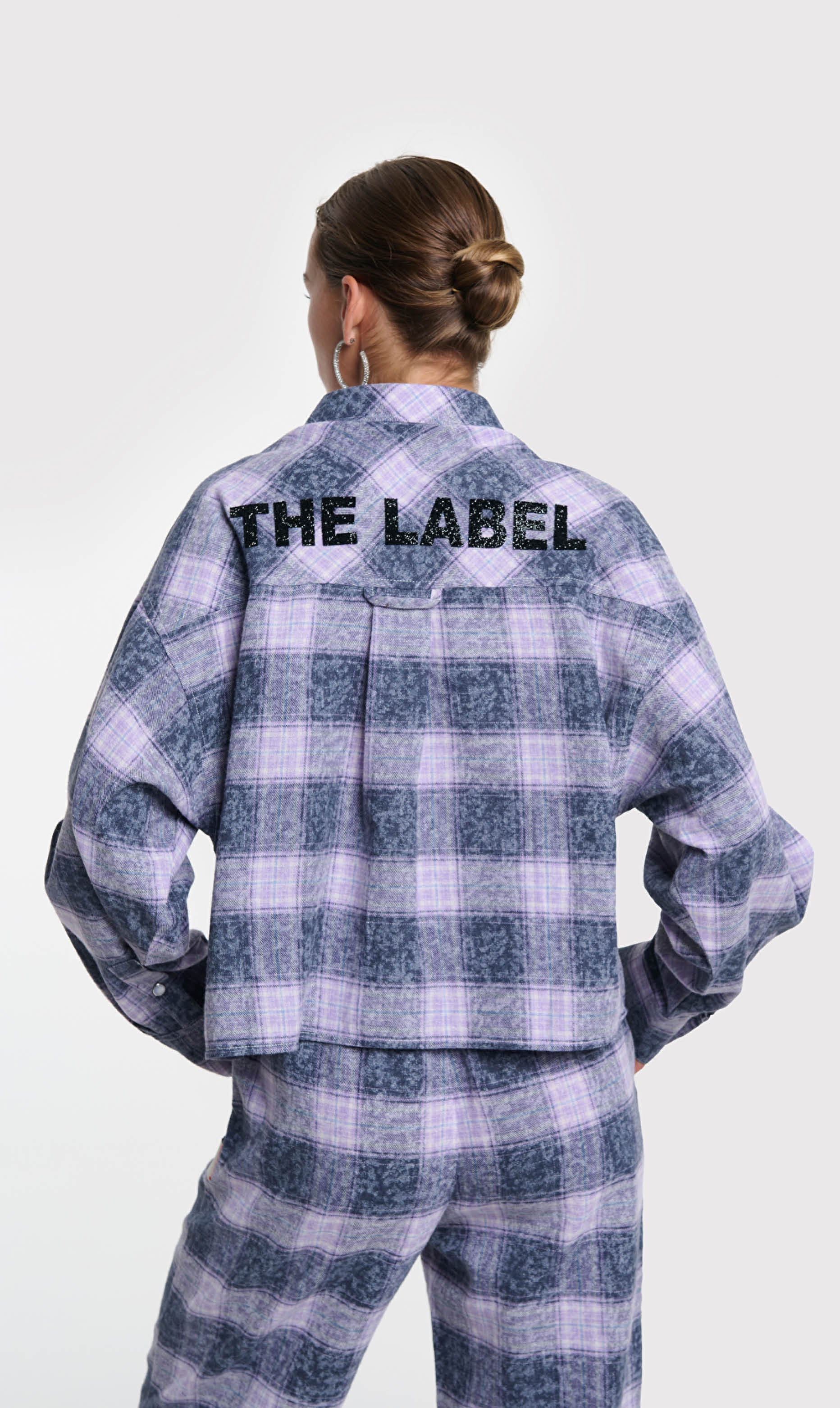 Alix the Label bleached checked blouse