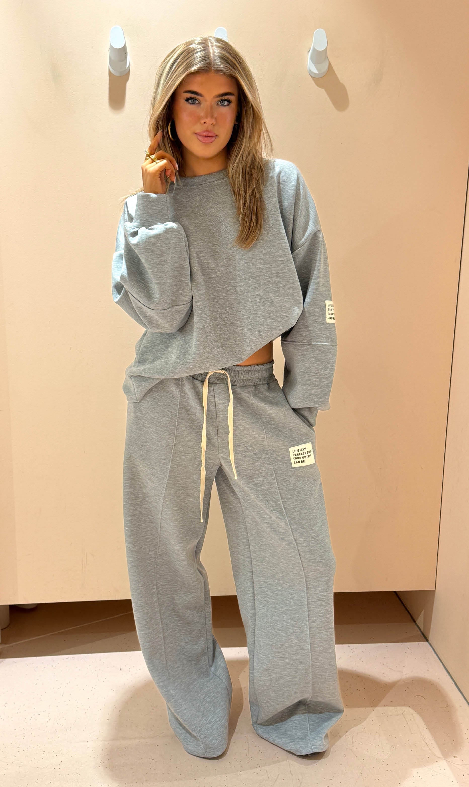 Joggingset lieke grijs