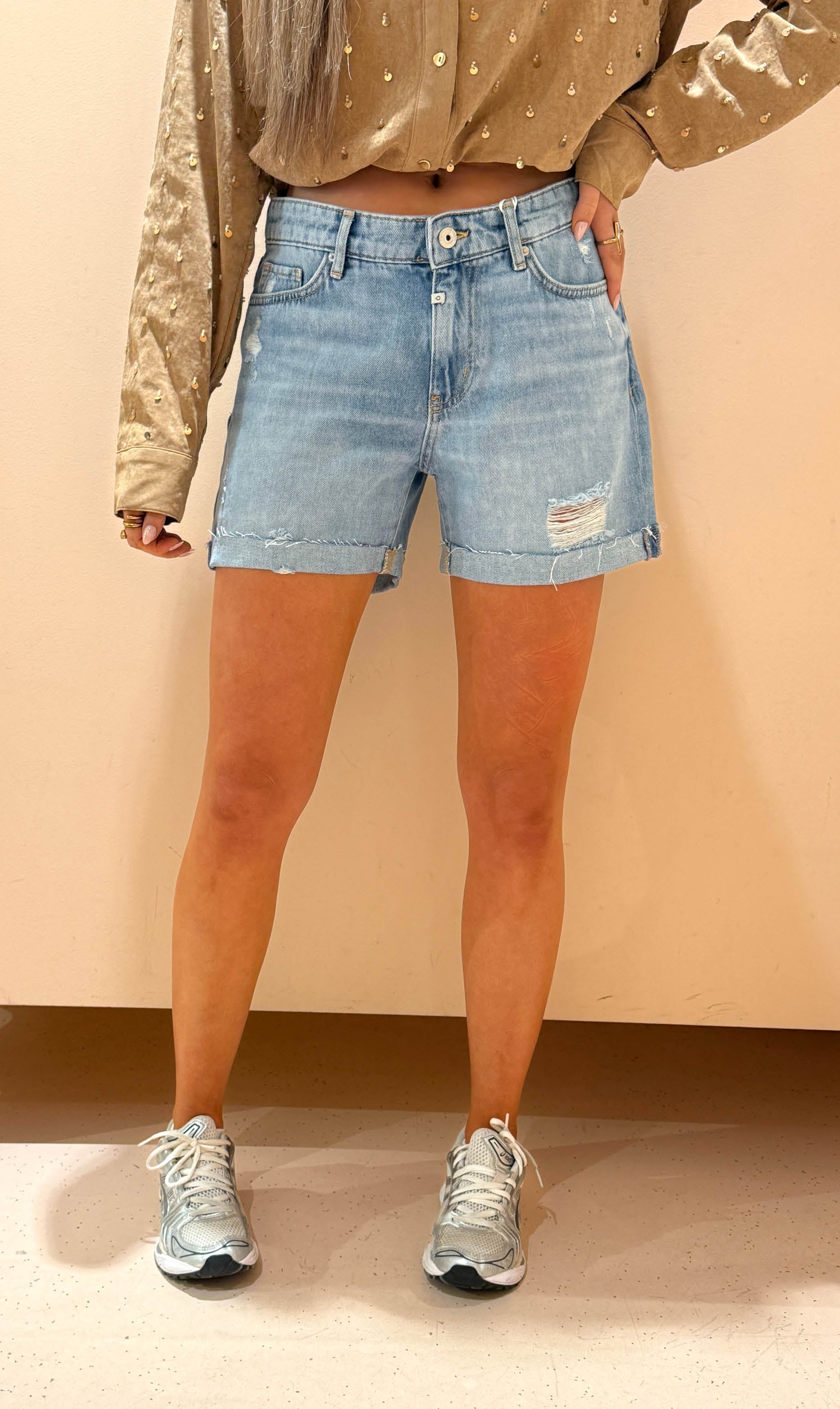 Short tracy blauw