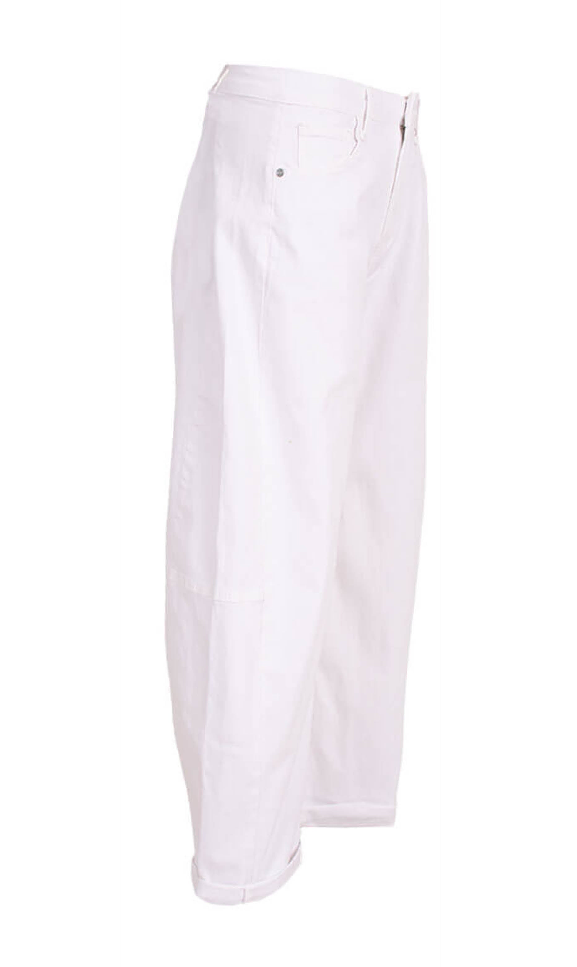 Balloon stretch jeans wit