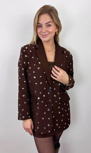 Blazer yessica studs bruin