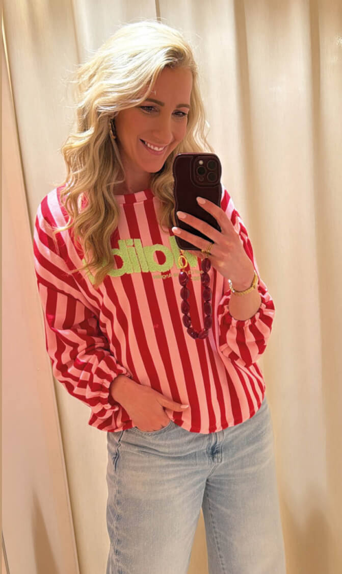 Malibu trui rood/roze