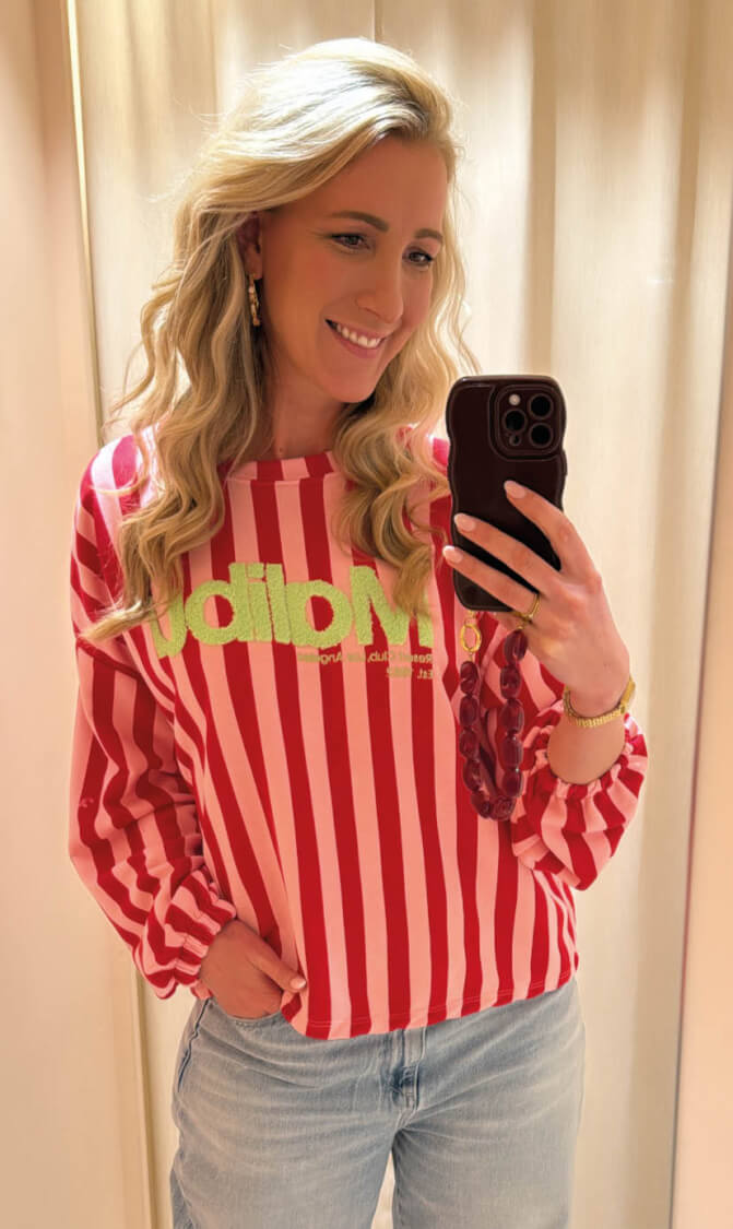 Malibu trui rood/roze