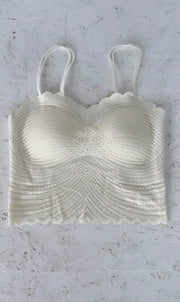 Padded top off white