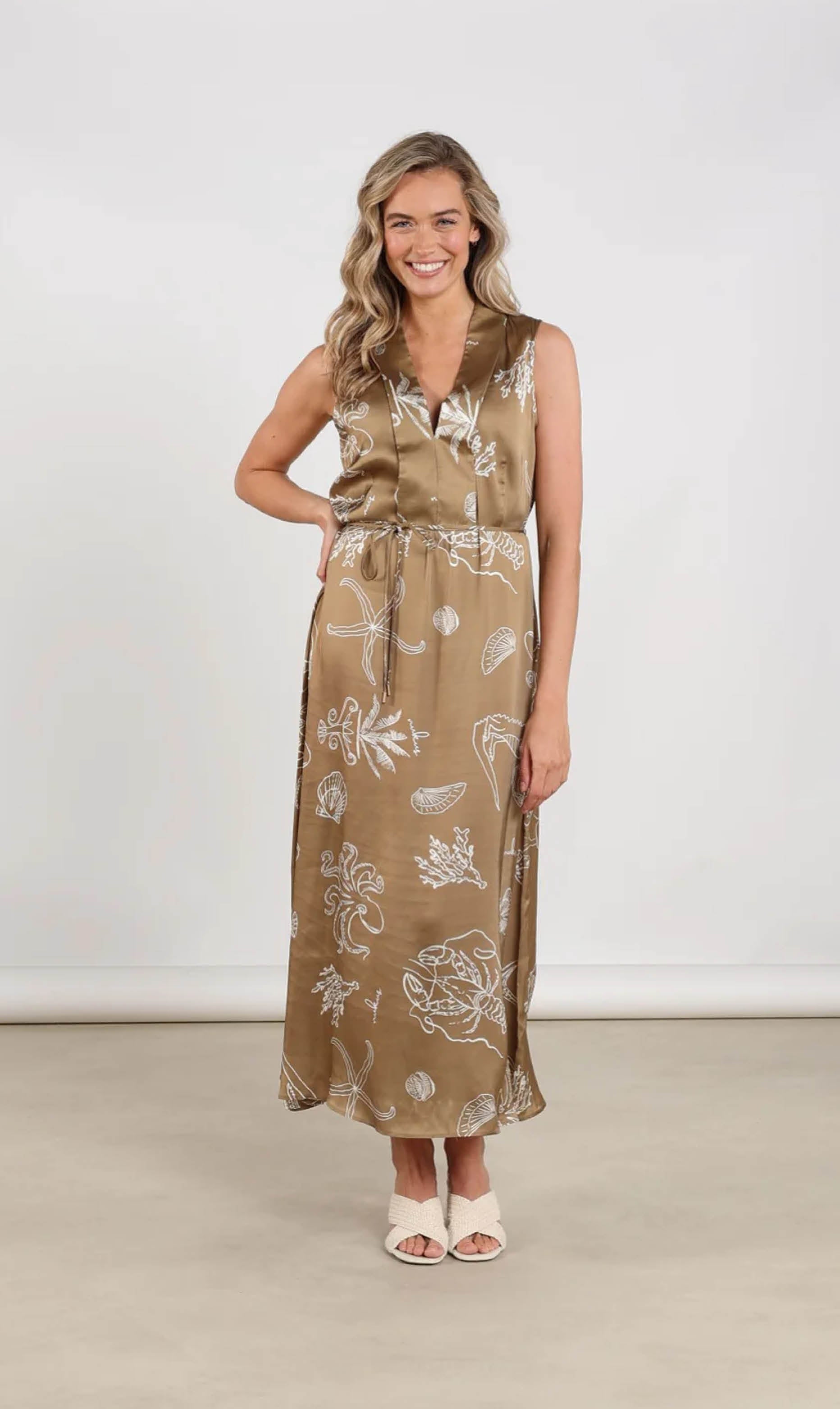 Nukus violet dress print