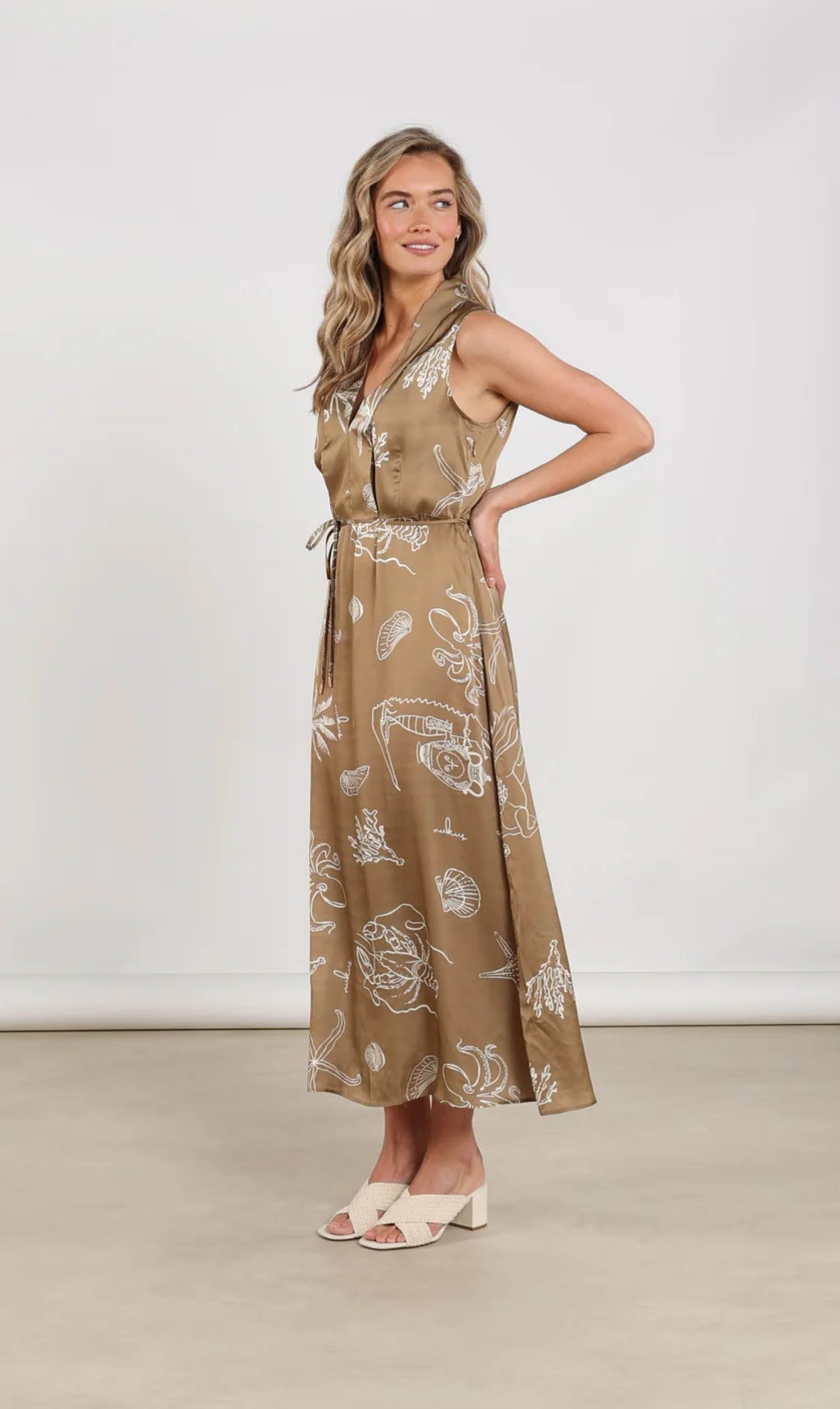 Nukus violet dress print
