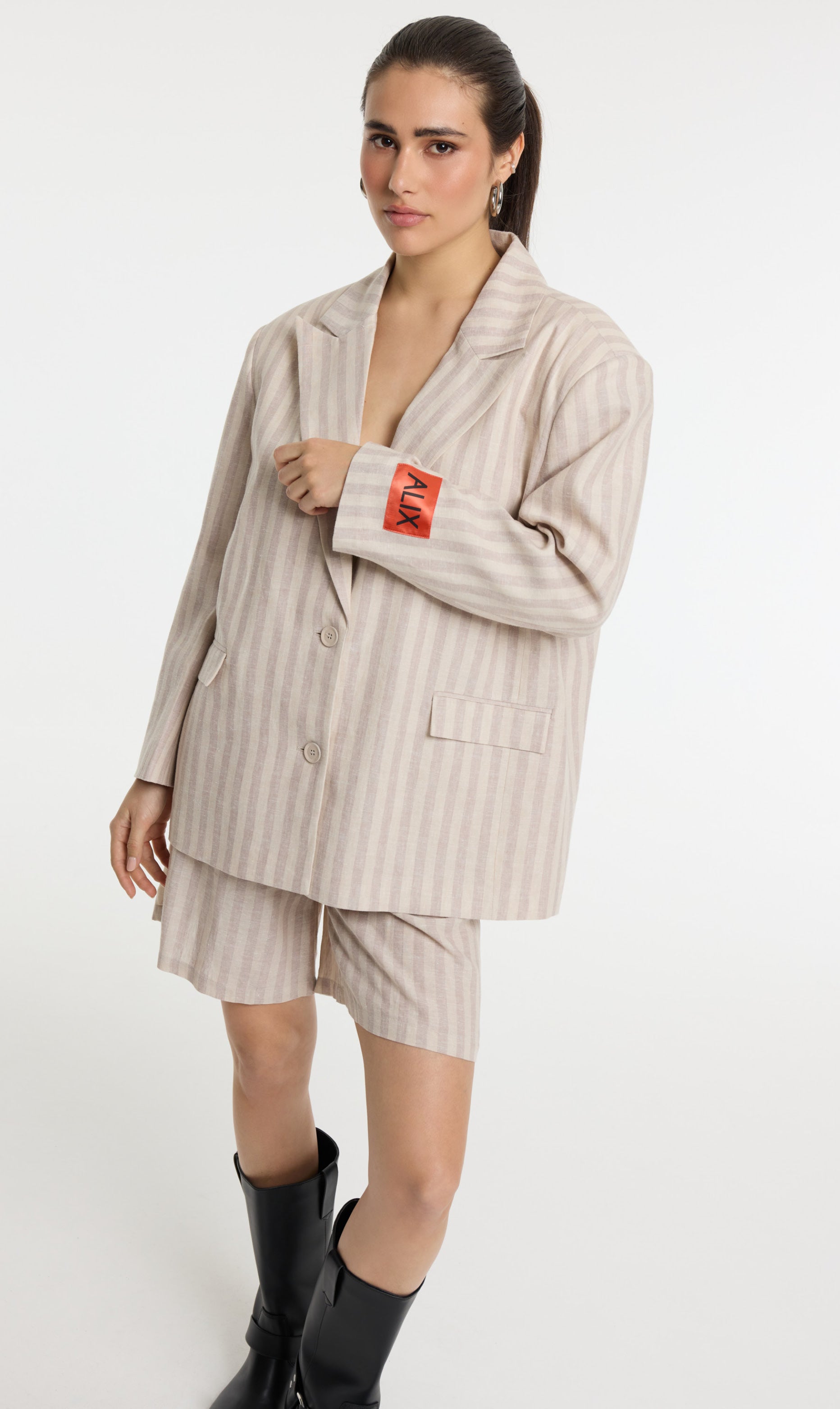 Alix the Label striped bermuda short
