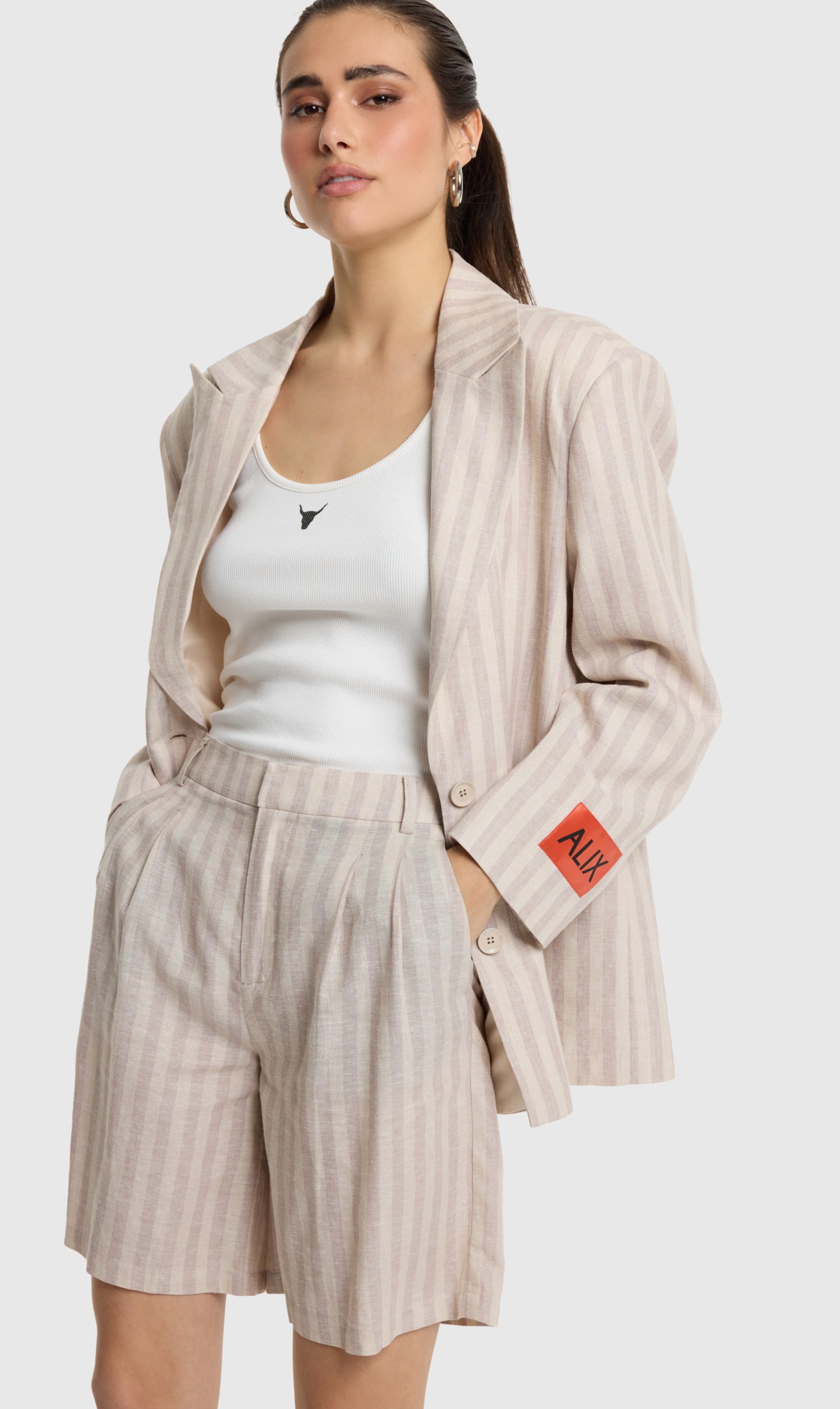 Alix the Label striped bermuda short