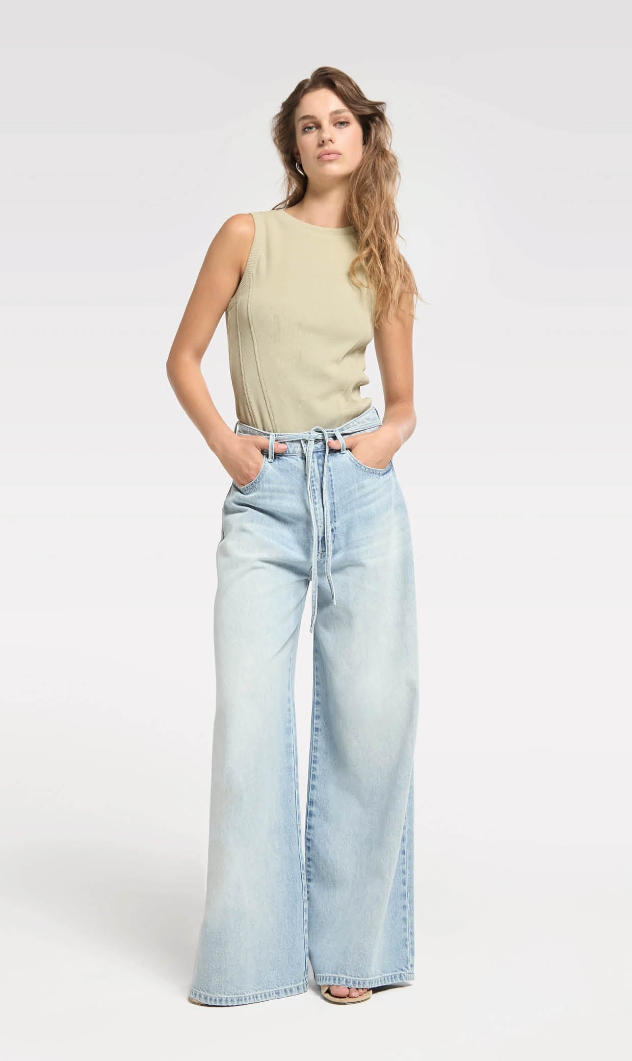Homage jeans extra wide leg jeans with cord