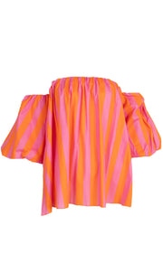Anouk top streep oranje