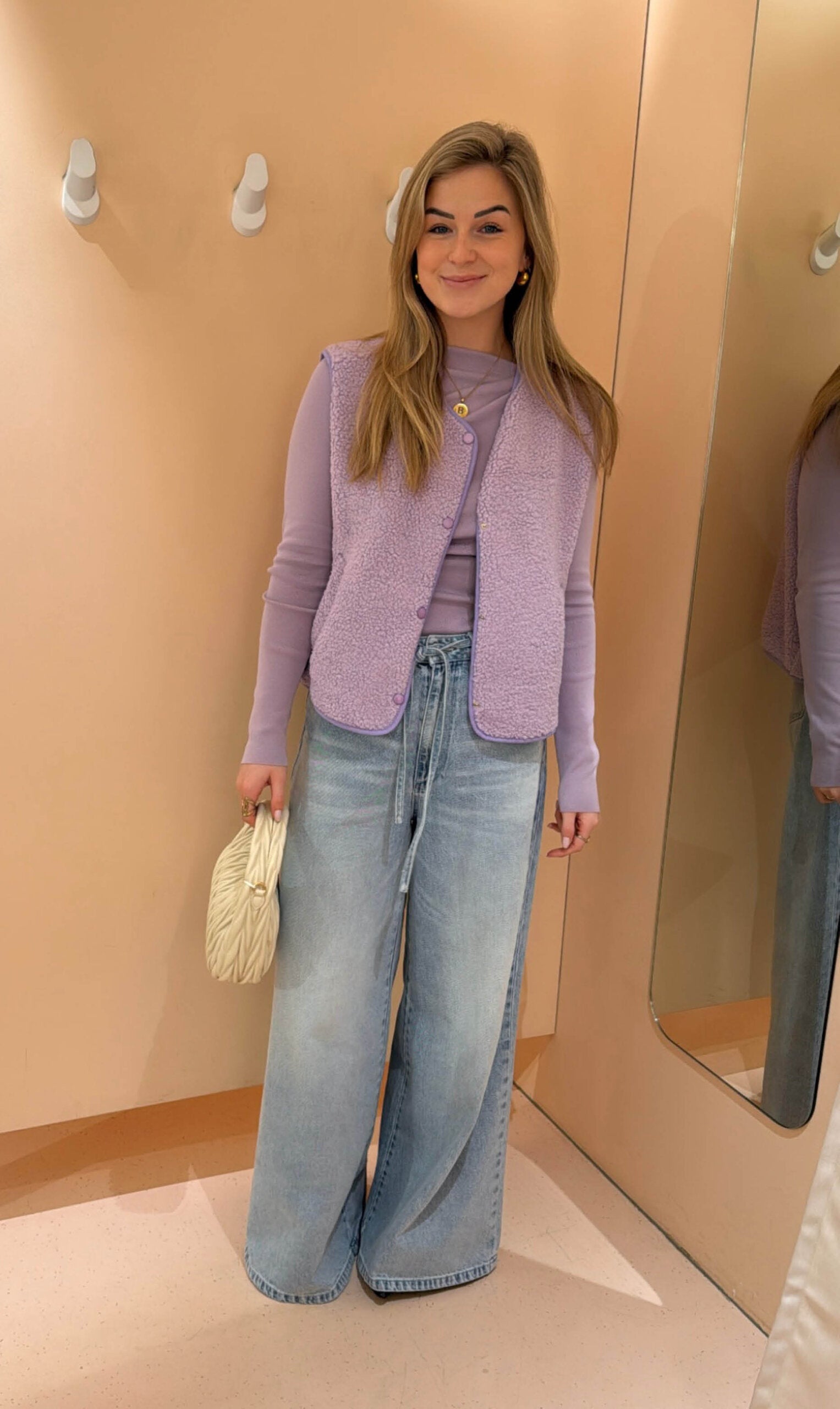 Gilet teddy lila nina