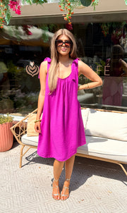 River jurk magenta