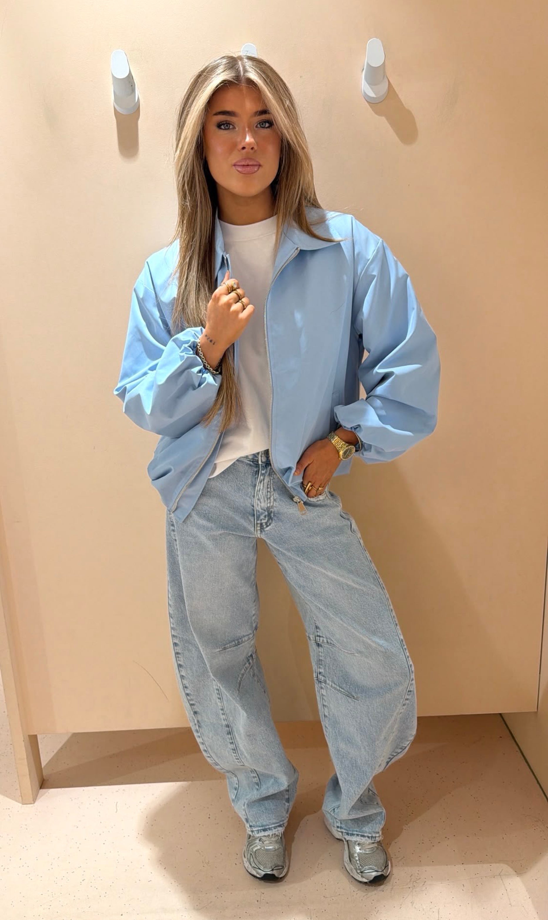 Sari jacket licht blauw