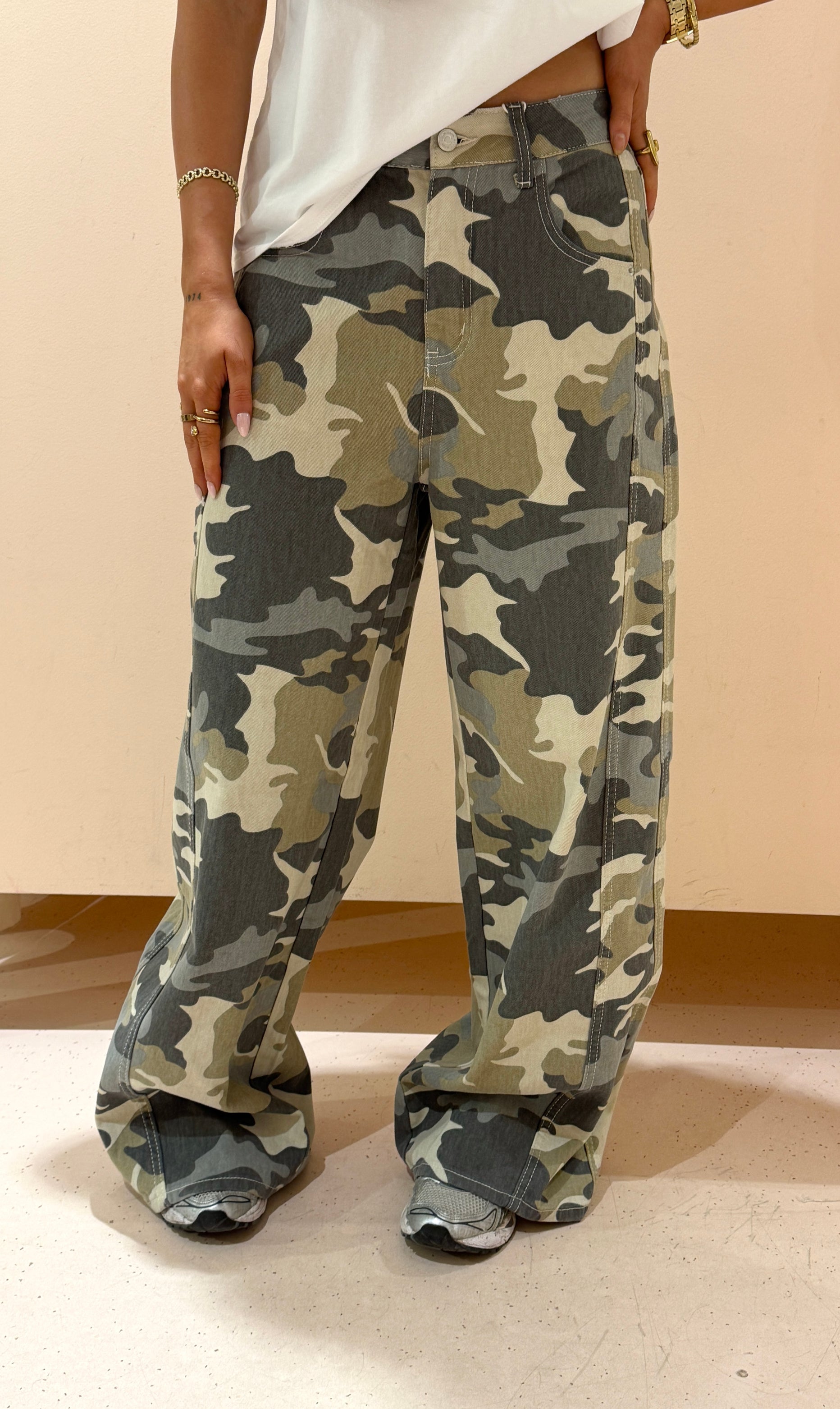 Emma camo stretch jeans