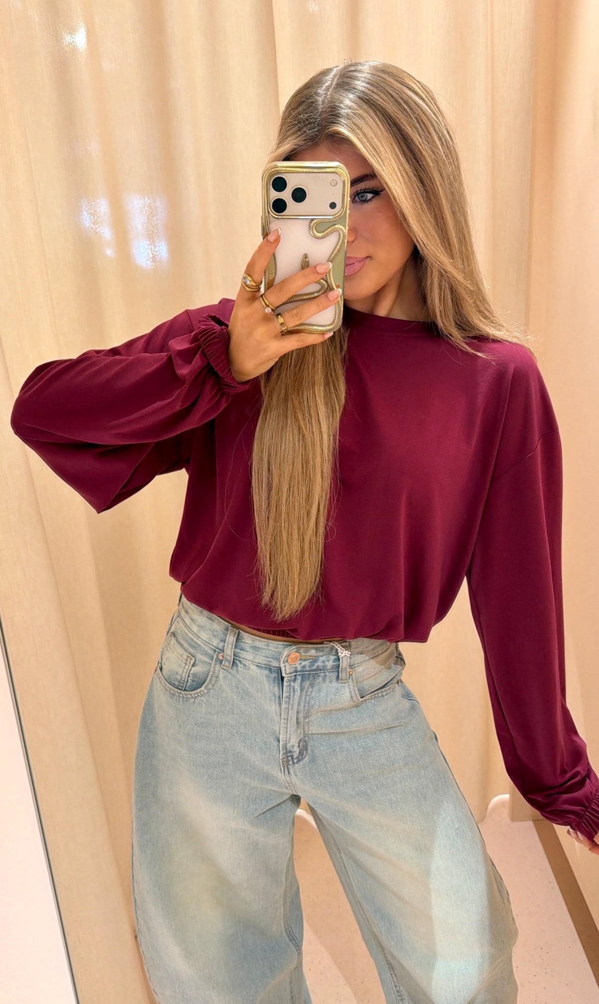 Dani longsleeve bordeaux