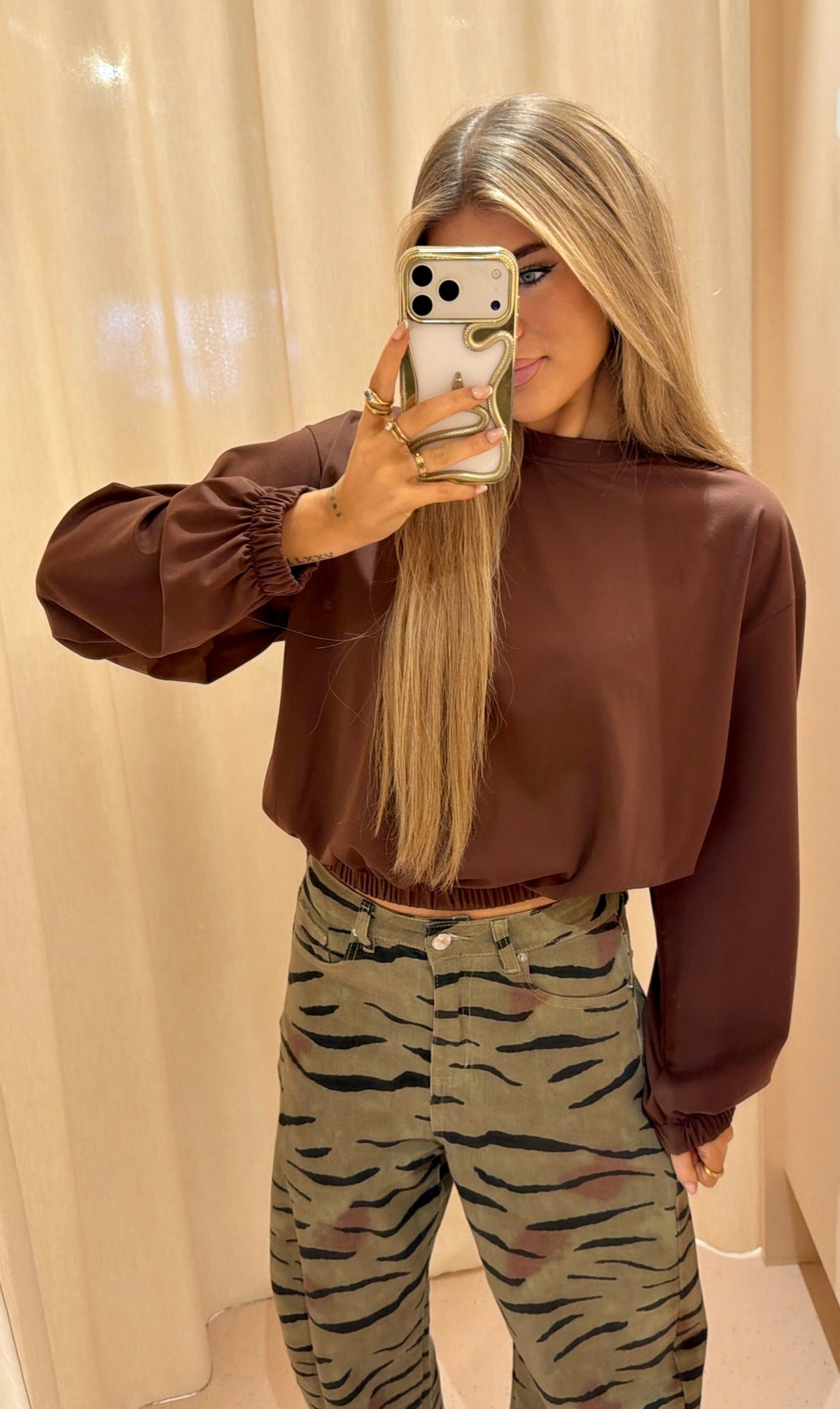 Dani longsleeve bruin
