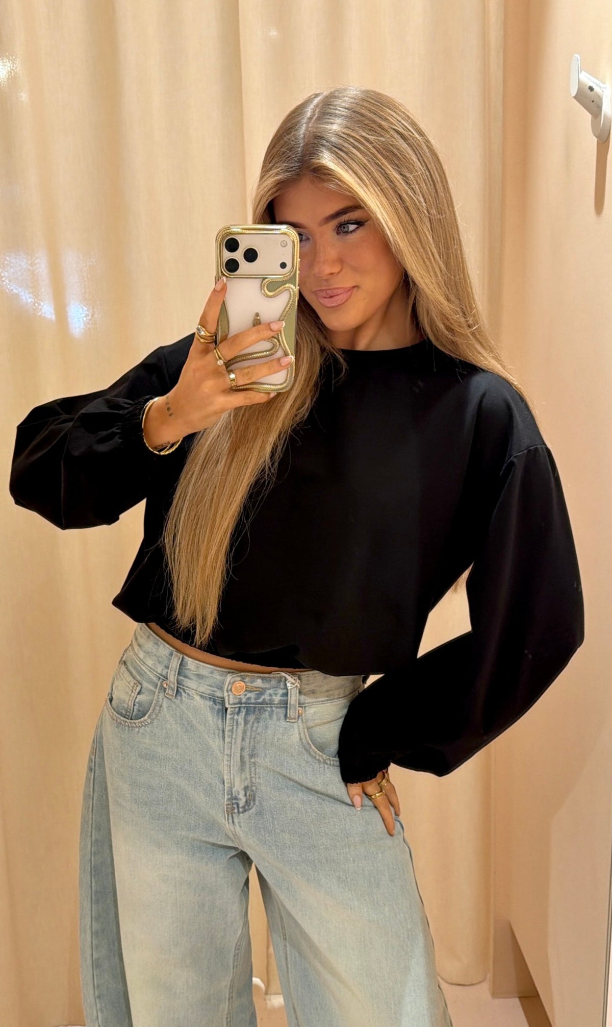 Dani longsleeve zwart