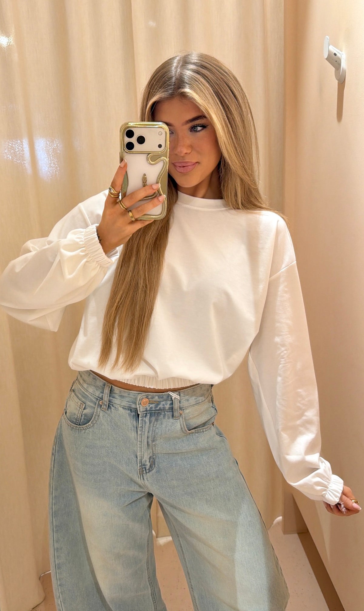 Dani longsleeve wit