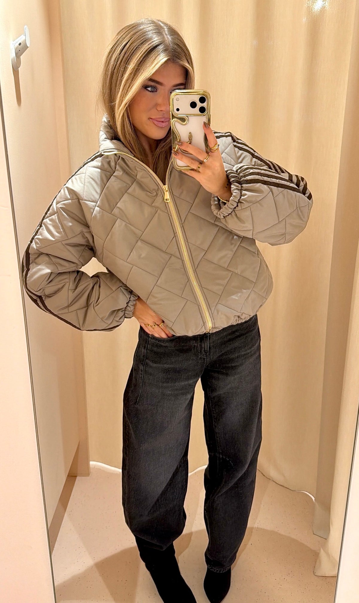 Jacket mila taupe