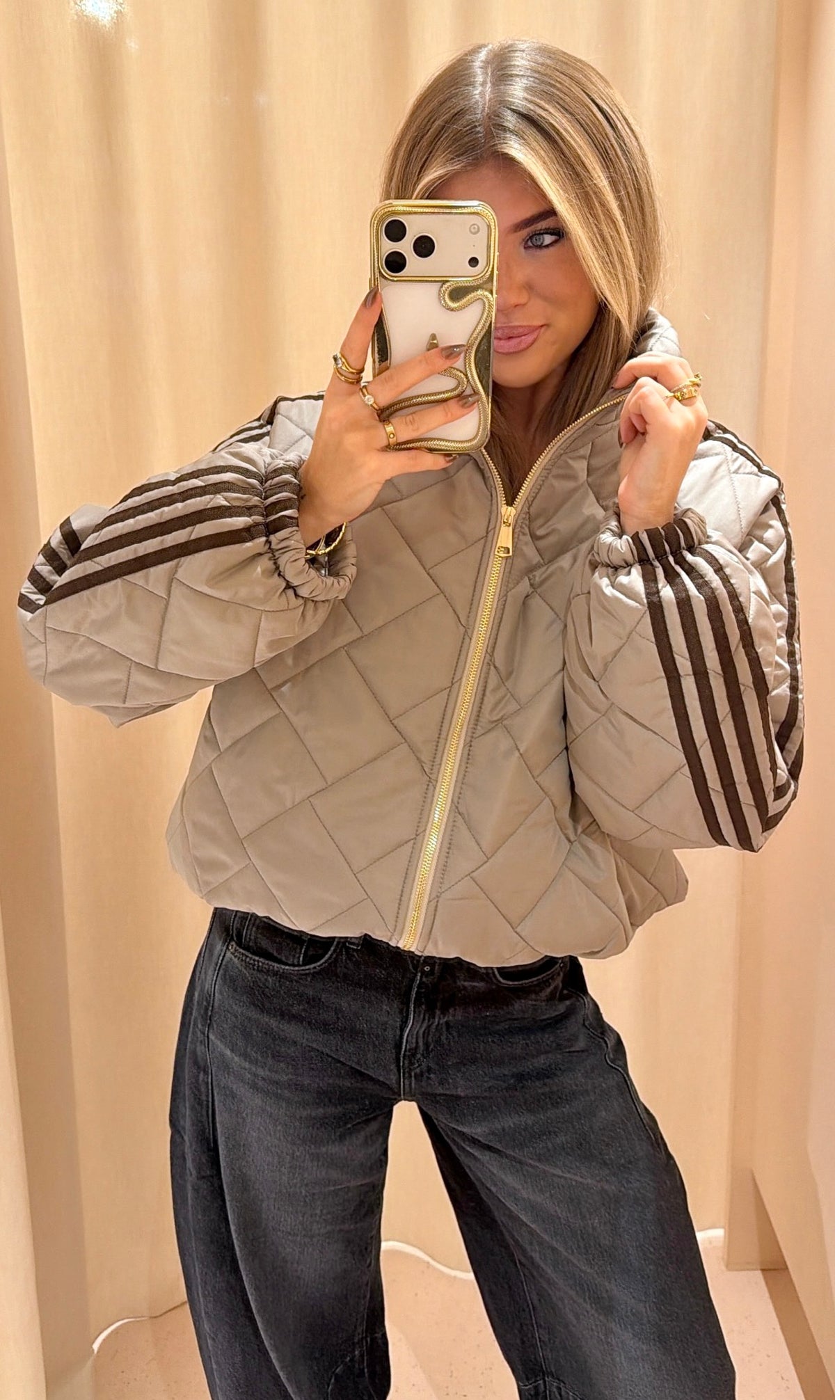 Jacket mila taupe