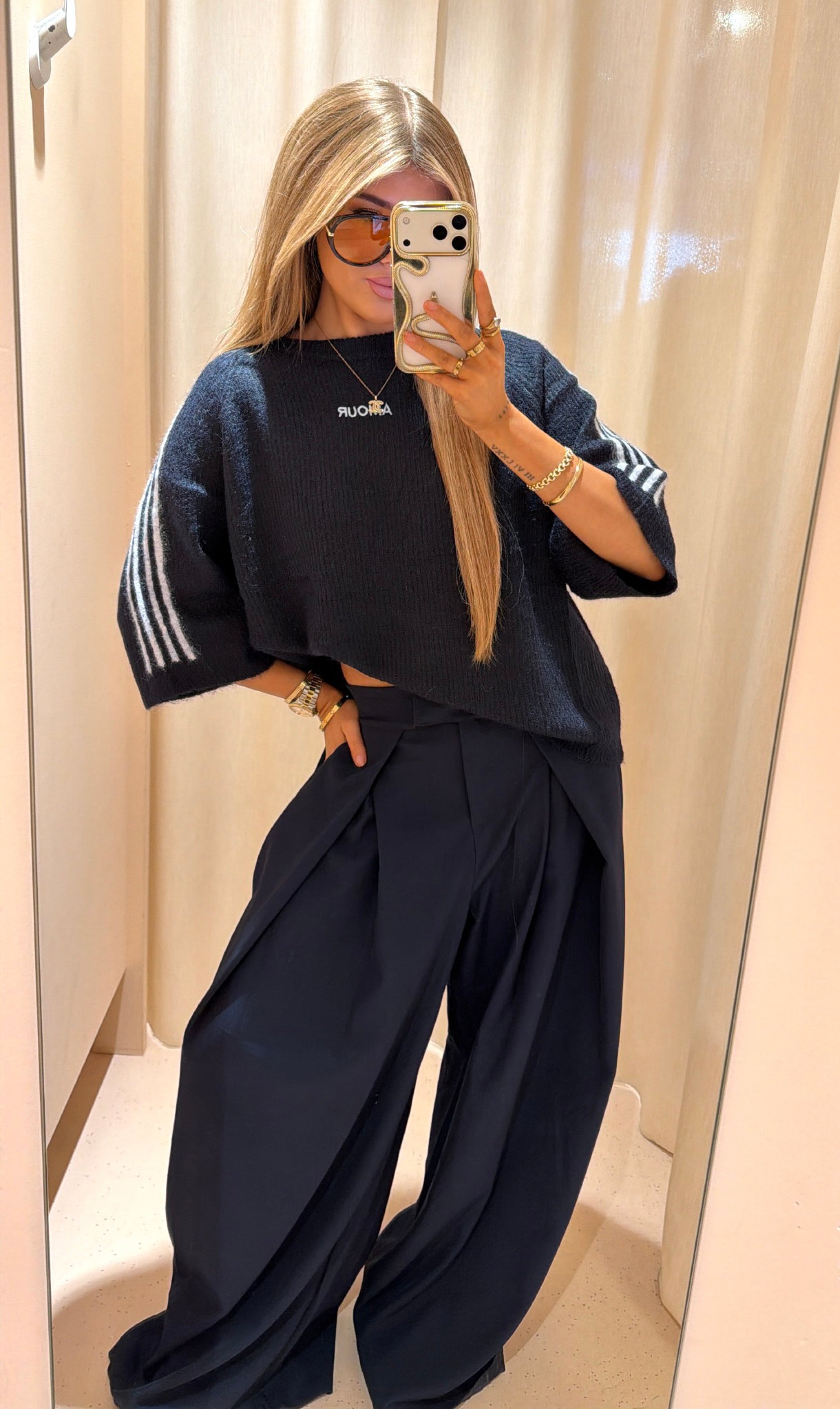 Broek Sally donker blauw