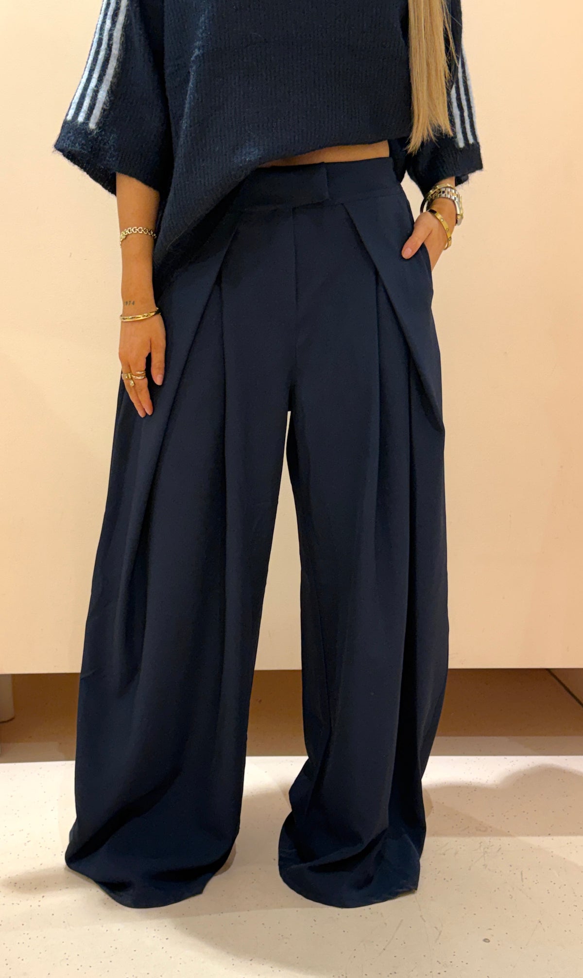 Broek Sally donker blauw TALL