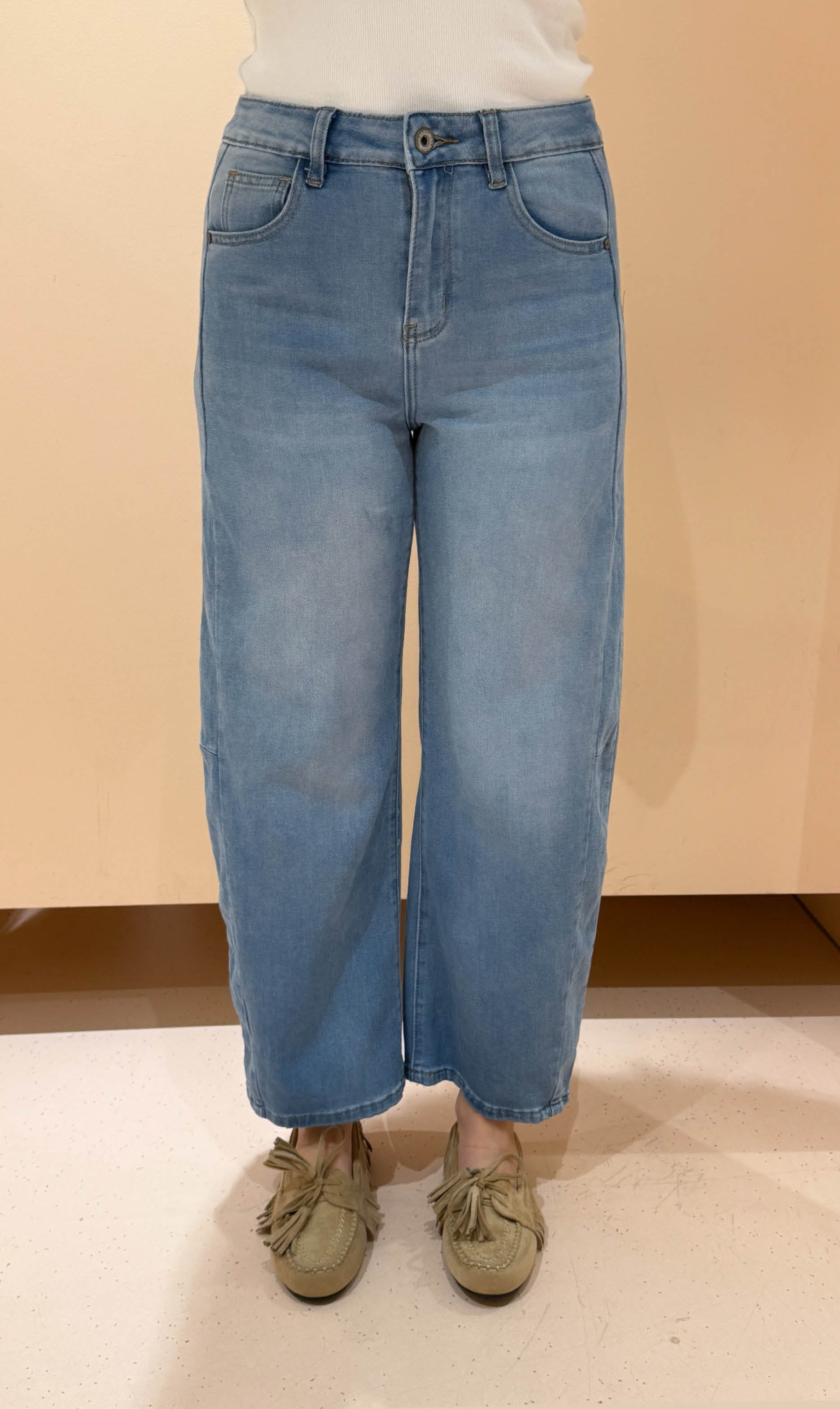 Balloon jeans stretch light blue