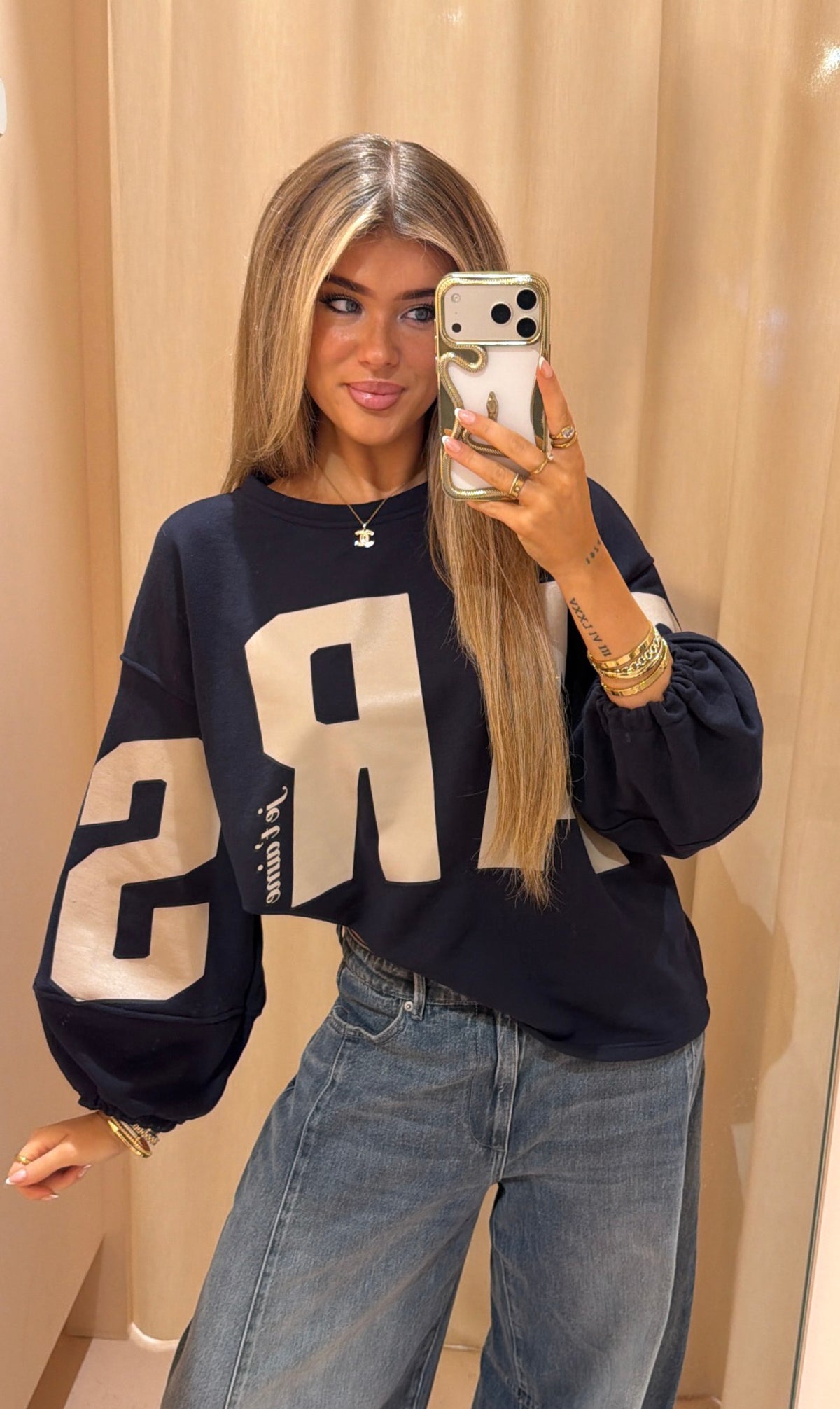 Trui paris blauw