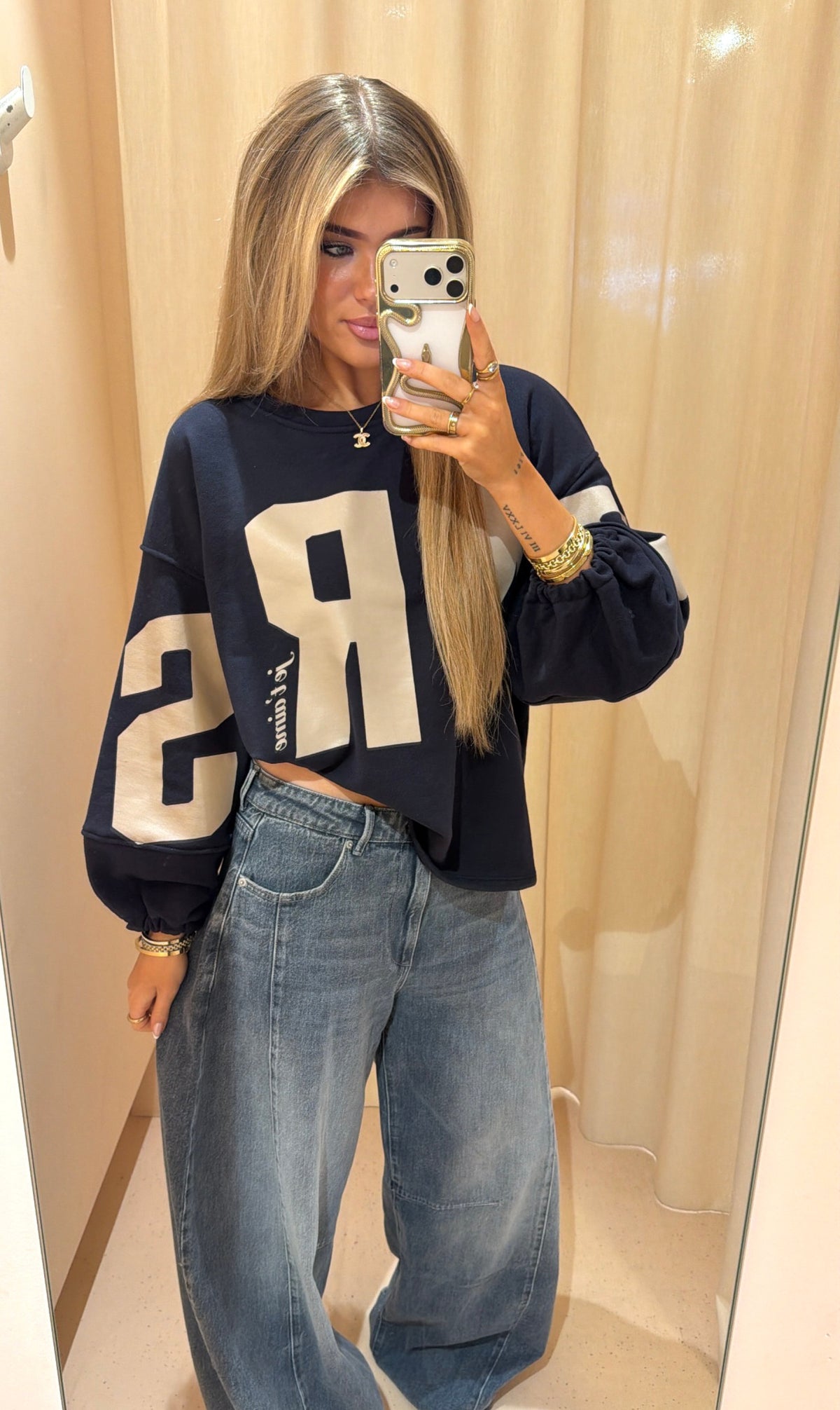 Trui paris blauw