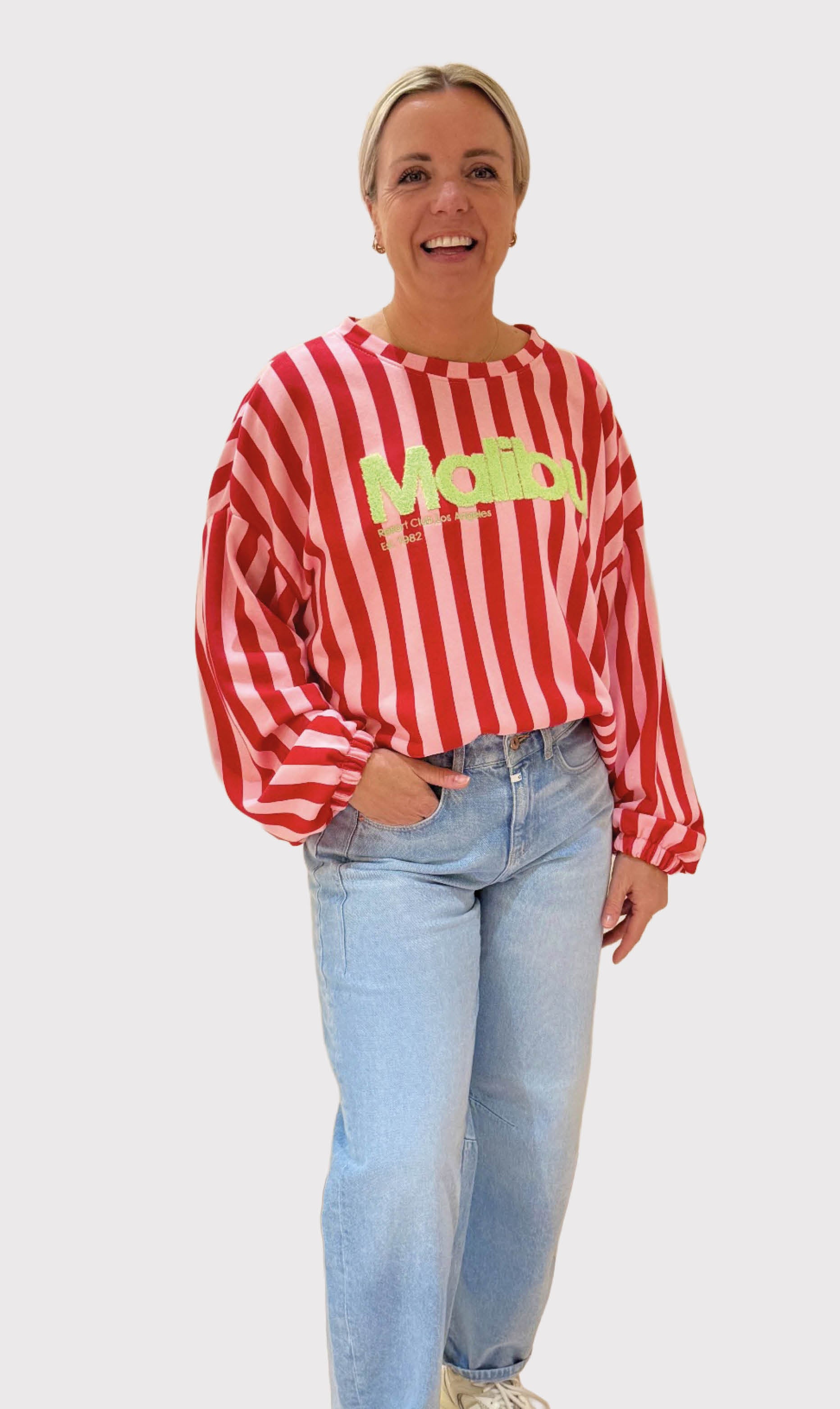 Malibu trui rood/roze