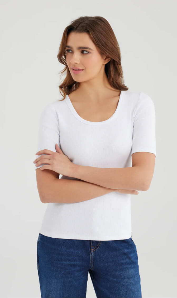 COJ alina short sleeve shirt white