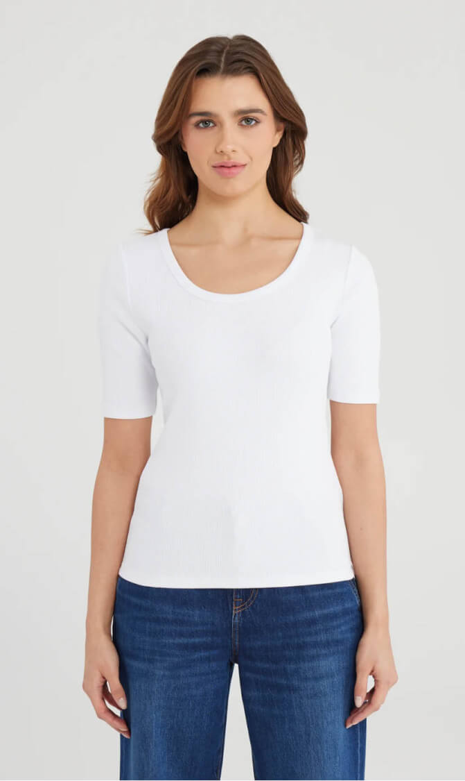 COJ alina short sleeve shirt white