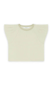 Homage top with wide shoulders pistachio