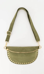 debby tas groen suede