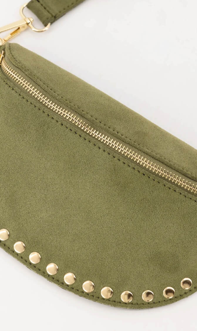 debby tas groen suede