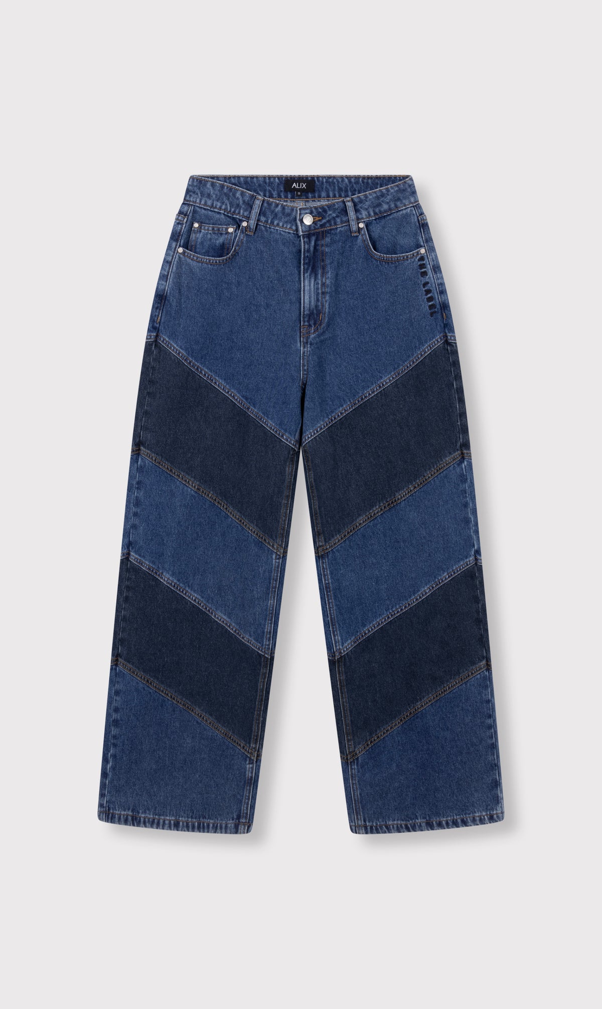 Alix the Label denim mix pants