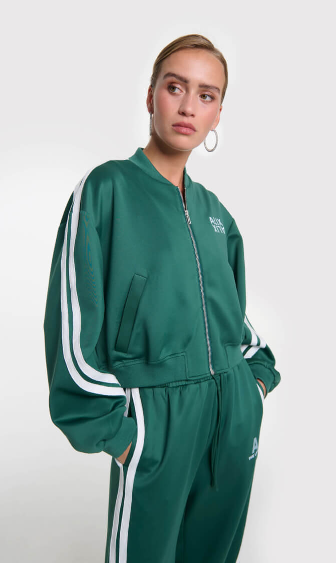 Alix the Label tapes training jacket green